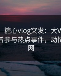 【爆料】糖心vlog突发：大V在傍晚时刻被曝曾参与热点事件，动情席卷全网