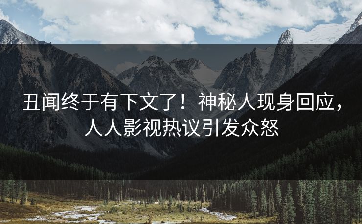 丑闻终于有下文了！神秘人现身回应，人人影视热议引发众怒